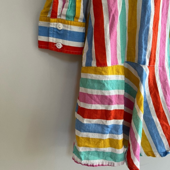 Tuckernuck Callahan Rainbow Stripe Shirtdress in Multi Color, size S - Picture 5 of 10